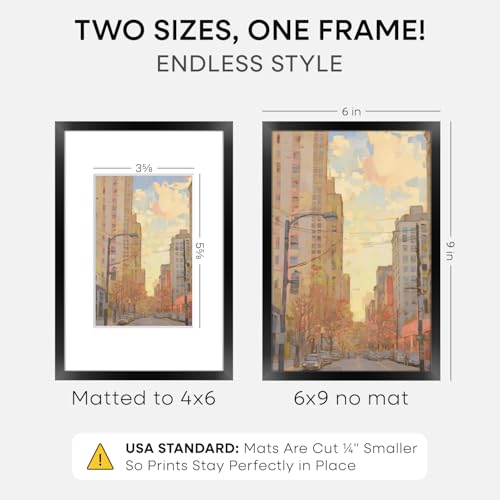 6x9 Black Picture Frame (2 Count)