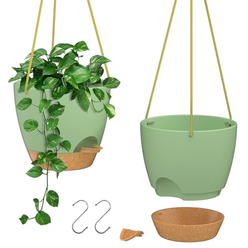 8 Inch Hanging Planters for Indoor Outdoor Plants (2 Count)
