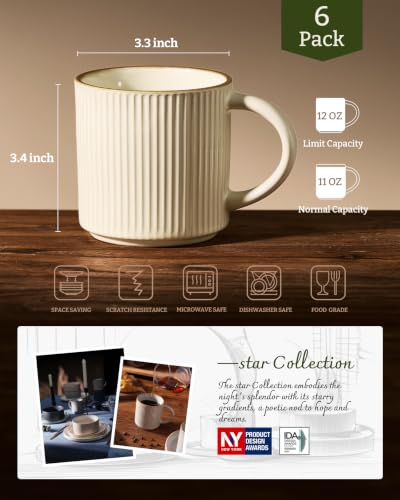 Coffee Mug Set of 6 (6.03 Count)