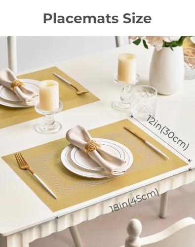 Gold Frame Placemats Set of 8 (8 Count)