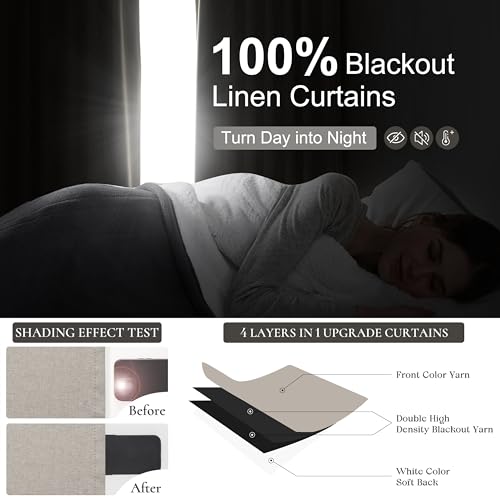 GreyFlax Black Out 54 Inches Long Boho Small Curtains 2 Panels Set (2 Count)