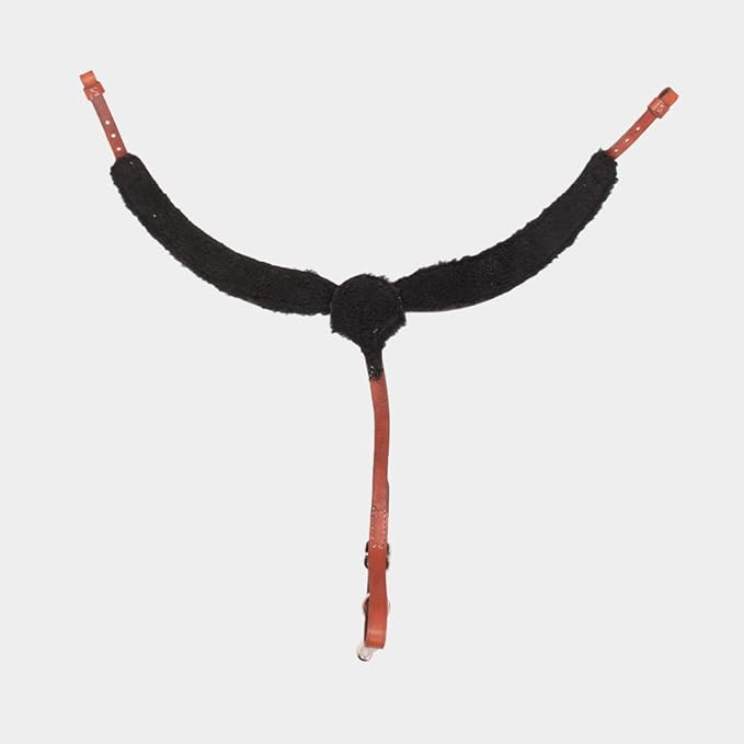 Western Horse Breast Collar - Hand-Tooled Leather Tack for Barrel Racing, Roping & Trail Riding - Durable Adjustable Fit - Rodeo & Show-Quality Equestrian Gear