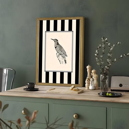 Framed Bird Canvas Wall Art Picture