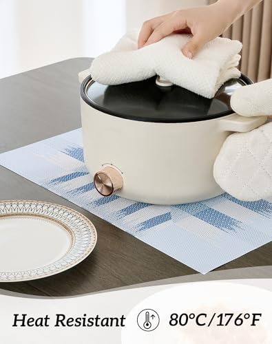 Geometric Print Blue Placemats Set of 12 (2.5 Count)