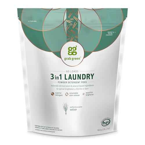 3-in-1 Laundry Detergent Pods, 60 Count, Vetiver