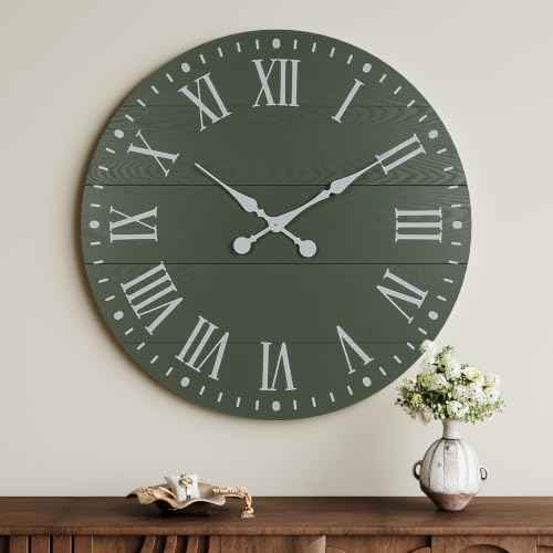 Large Wall Clock with Roman Numeral