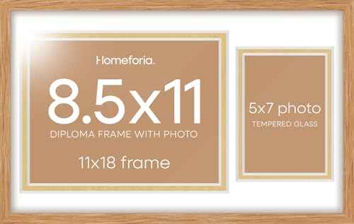 11x18 Natural Oak Diploma Frame (2 Count)