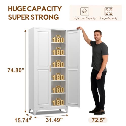 75" Kitchen Pantry Cabinet