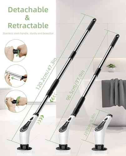 8 Head Cordless Electric Spin Scrubber