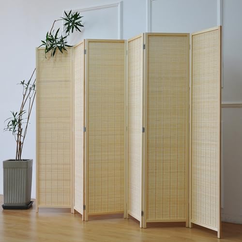 6 Panel Bamboo Room Divider