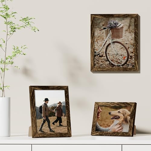 8x10 Picture Frames Set of 9 for Wall or Tabletop Display (9 Count)