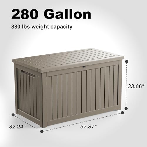 280 Gallon Outdoor Deck Box