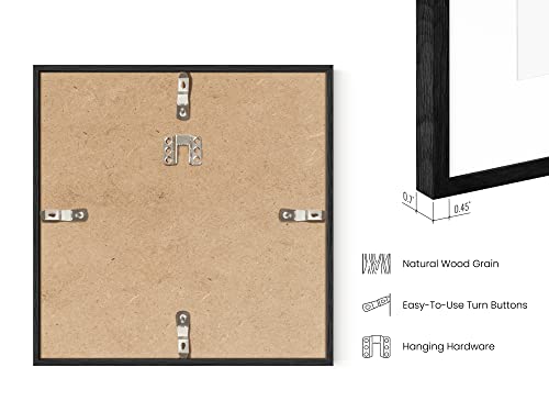 Black Oak Wood 8x8 Picture Frames (9 Count)