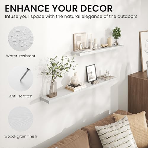 24 Inch Floating Shelves for Wall (2 Count)