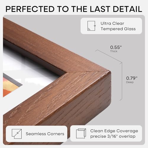 6x6 Brown Oak Picture Frame (2 Count)