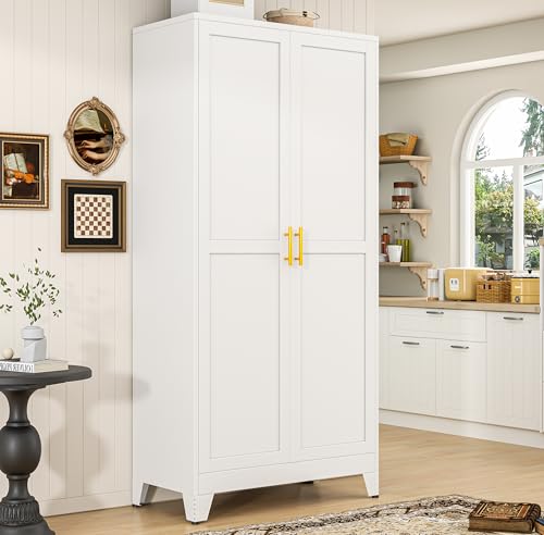 75" Metal Kitchen Pantry Cabinet