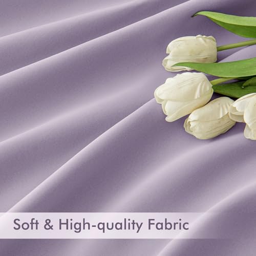 Lilac Back Tab Blackout Curtains 52x96 Inch Long 2 Panels Set (2 Count)
