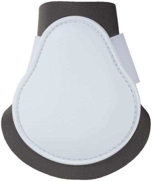 HORZE Chicago Fetlock Rear Boots | Lightweight, Adjustable, Jumping Horse Boots (Pair) - White/Grey - Pony