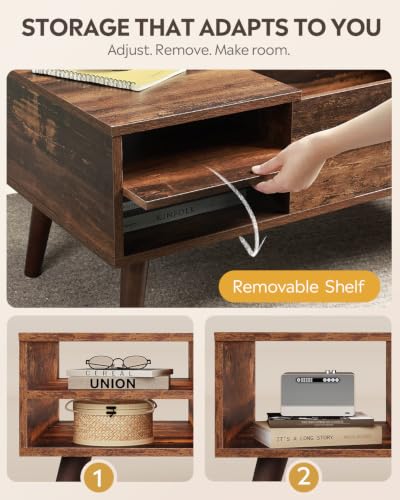 Lift Top Coffee Table with Hidden Storage