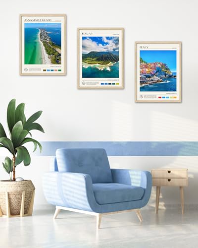 12x16IN Anna Maria Island Beach Framed Wall Art Canvas Print