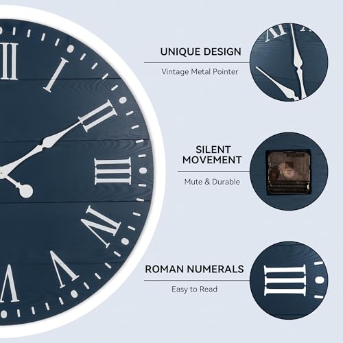 35.5" Large Wall Clock