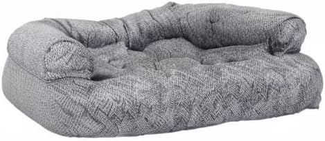Snoozer Pet Products Luxury Overstuffed Microsuede Pet Sofa, Show Dog Collection, Extra Large, Palmer Indigo