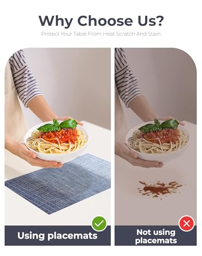 Gradient Blue Woven Placemats Set of 4 (3.2 Count)