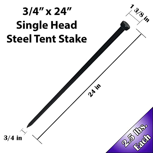 Heavy Duty Single Head Tent Stakes (25 Count)