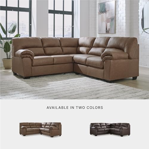 Caramel Faux Leather Sectional