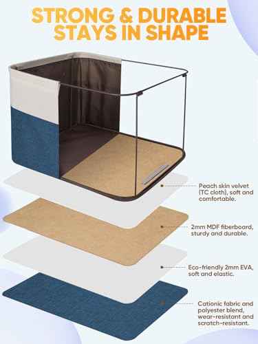 3 Pack Fabric Closet Storage Bins for Shelves (3 Count)