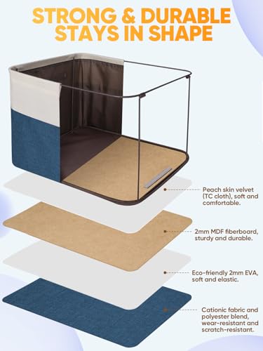 4 Pack Fabric Closet Storage Bins for Shelves (4 Count)