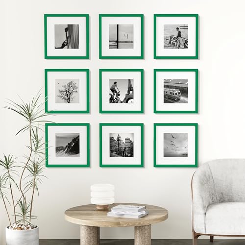 12x12 Picture Frames Set of 9 for Wall Mounting (9 Count)