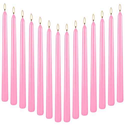14 Pack Pink Taper Candles 12 Inch Tall 3 (14 Count)