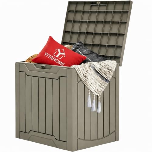 31 Gallon Resin Deck Box Outdoor Storage Box and Waterproof