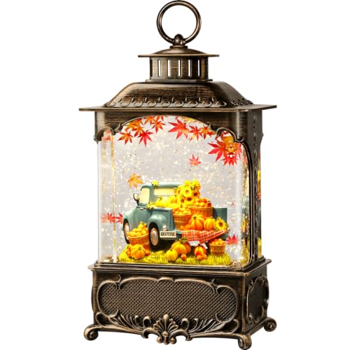 Fall Snow Globe Lantern Pumpkin Truck Fall Decorations for Home