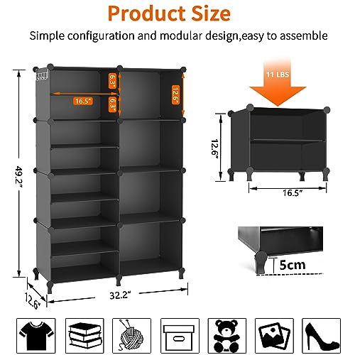 Closet Organizer 8 Cube Closet Storage Shelves (8 Cubes)