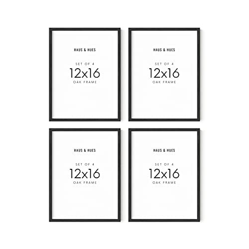 12x16 Black Oak Frame Set of 4 (4 Count)