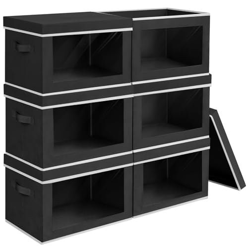 Large Storage Bins with Lids (6 Count)