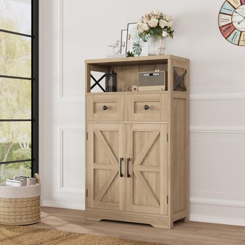 Farmhouse Accent Storage Cabinet with Drawers