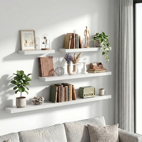 16 Inch Floating Shelves Wall Mounted for Display (2 Count)