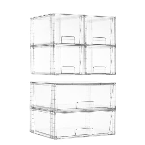 Clear Stackable Storage Drawers (6 Count)