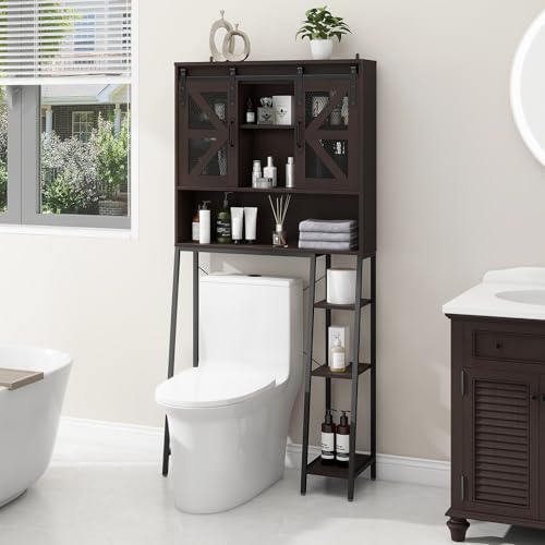Over The Toilet Storage Cabinet with Open Shelf