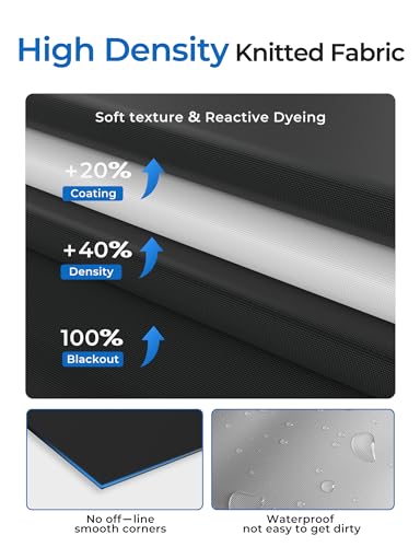 Blackout Curtains 60"x36" Portable No Drill Black Out Window Cover