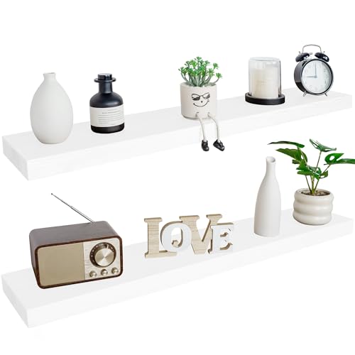 Wood Floating Shelves for Wall 60 inch Set of 2 (2 Count)