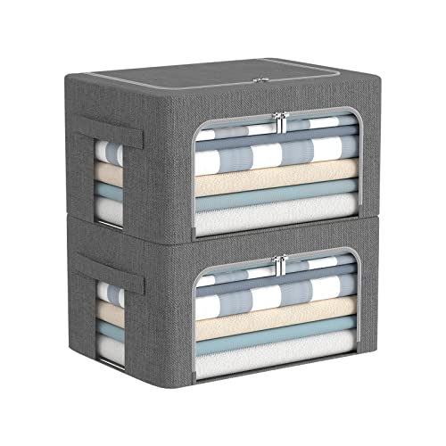 Clothes Storage Bins Box (2 Count)