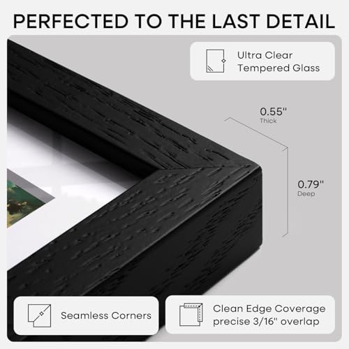 11x15 Black Oak Picture Frame (2 Count)