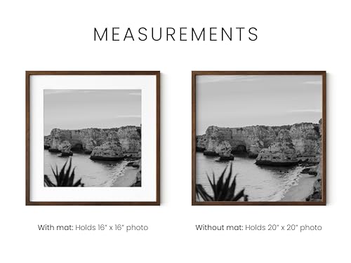 Walnut Oak Wood 20x20 Picture Frames