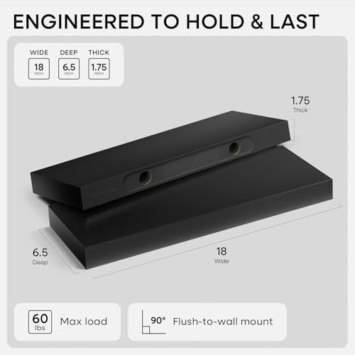 18 Inch Floating Shelves (4 Count)