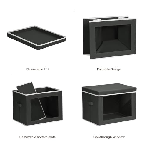 Cube Storage Bins with Lids (4 Count)