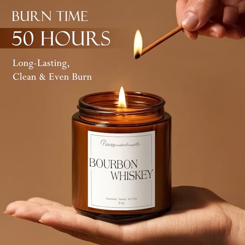 Bourbon Whiskey Scented Candle for Home (14 Ounce)